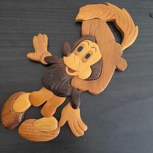 Vintage handmade wood Minnie Mouse figure
